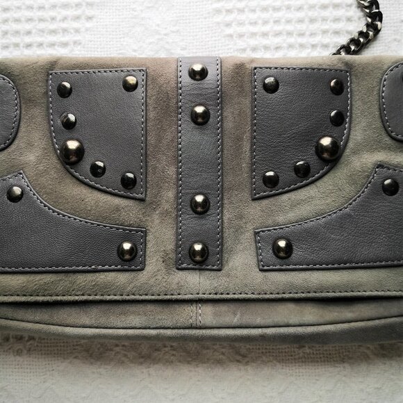 Leather Studded Shoulder Bag - Picture 4 of 7